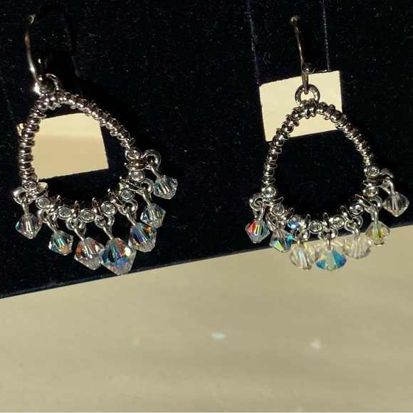 SWAROVSKI chandelier silver tone crystal statement earrings - Picture 7 of 12